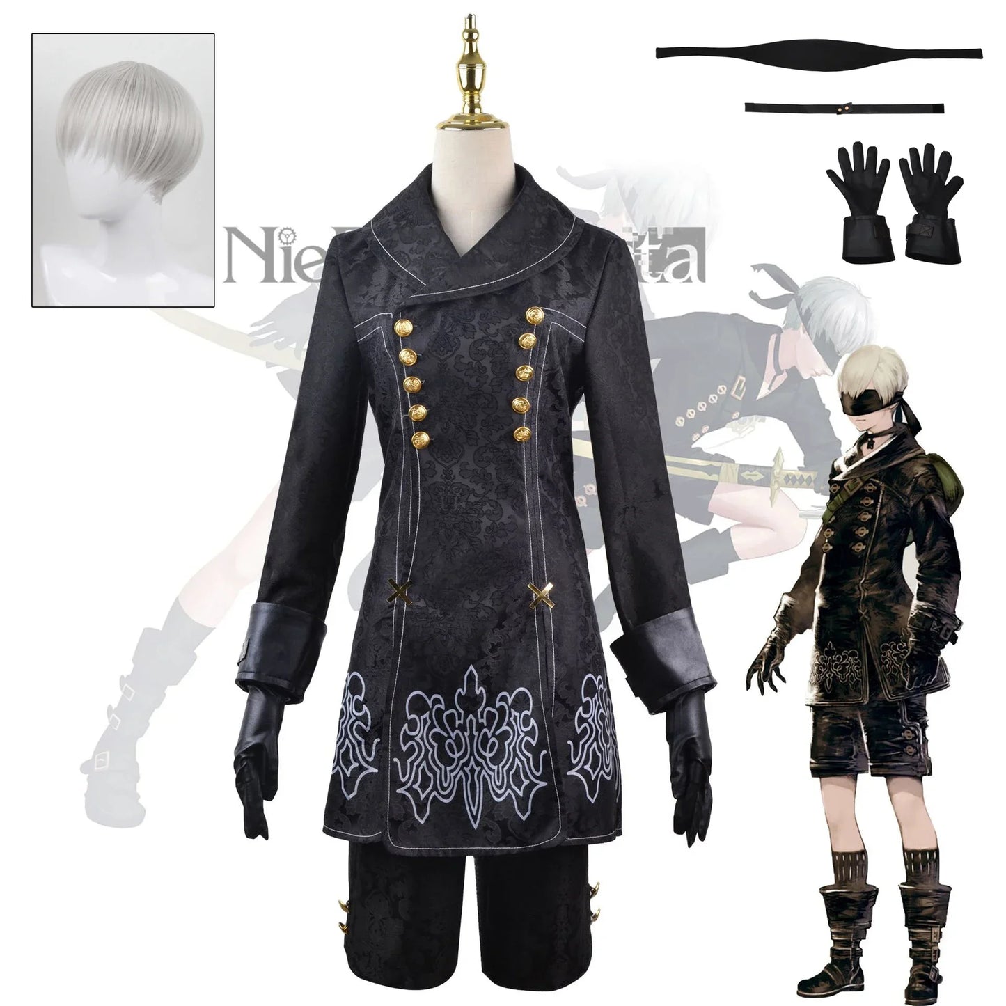 9S - Costume + Wig